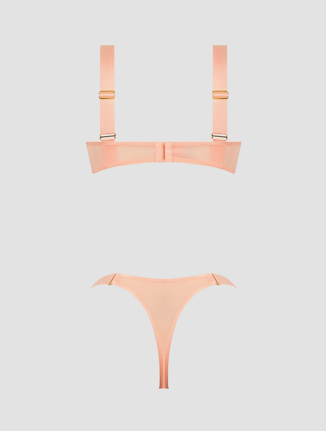 NATASHA SHIMMER MESH-BH- UND TANGA-SET